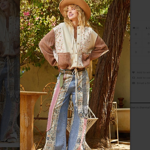 POL “ Chicago 5  “ POL Quilted Thermal Jacket with Waist String and Hood 80 - Picture 9 of 10